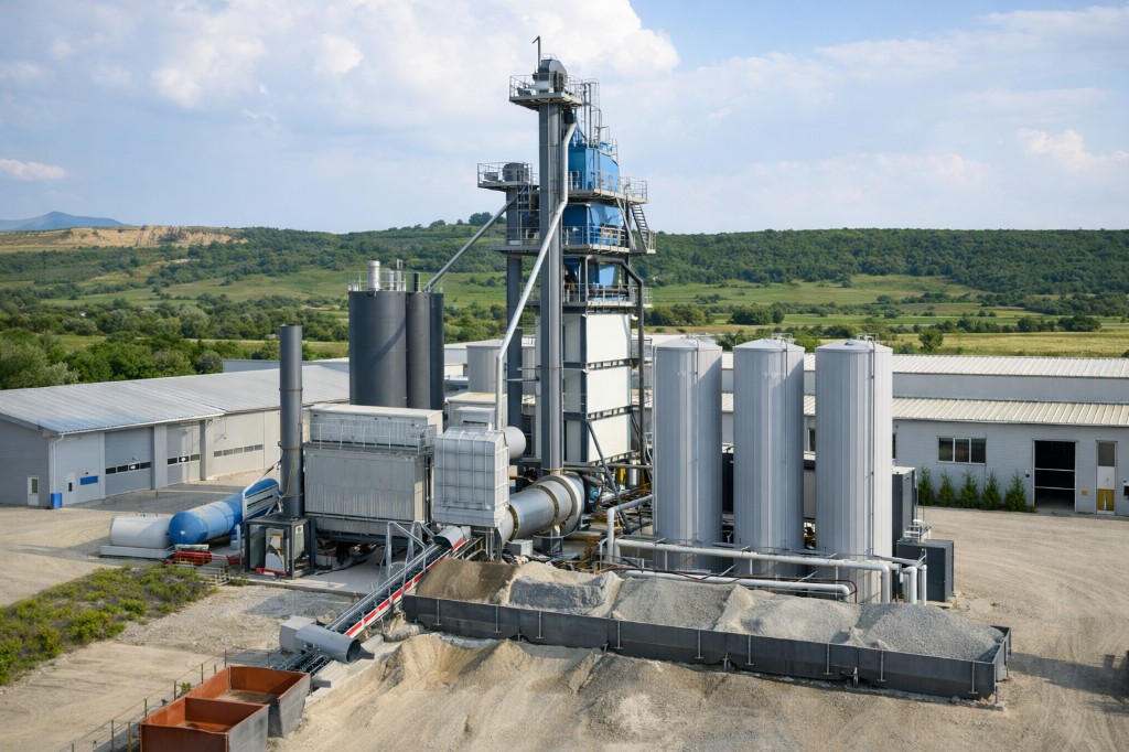 Sabit asfalt plenti — agrega besleme ve konveyörler